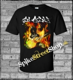 SLASH - Fire Portrait - čierne pánske tričko