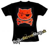 DEVIL PIRATE CATS - čierne dievčenské tričko