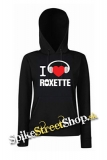 I LOVE ROXETTE - čierna dámska mikina