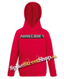 Detská mikina MINECRAFT - Logo - červená