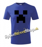 MINECRAFT - Creeper - Kráľovsky-modré pánske tričko