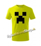 MINECRAFT - Creeper - Limetkové pánske tričko