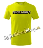 MINECRAFT - Logo - limetkové pánske tričko