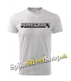 MINECRAFT - Logo - svetlosivé pánske tričko