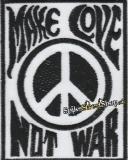 PEACE - Make Love Not War - nažehlovacia nášivka
