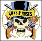 GUNS N ROSES - Skull White Background - štvorcová podložka pod pohár