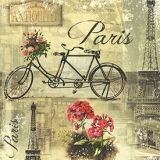 PARIS - Vintage Beautiful - štvorcová podložka pod pohár