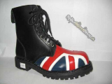Topánky STEADY´S - modré s britskou vlajkou - 10 dierkové