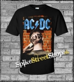 AC/DC - Blue Logo + Wall - čierne pánske tričko