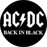 AC/DC - Back In Black - okrúhla podložka pod pohár
