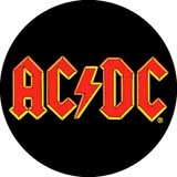 AC/DC - Červenožlté Logo - okrúhla podložka pod pohár