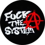 ANARCHY - Fuck The System - okrúhla podložka pod pohár