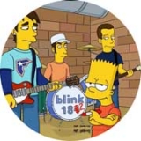 BLINK 182 + Bart Simpson - okrúhla podložka pod pohár