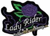 LADY RIDER - Violet Flower - nažehlovacia nášivka