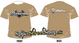 SABATON - Black Eagle & Logo - hnedé pánske tričko