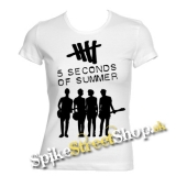 5 SECONDS OF SUMMER - Logo & Band - biele dámske tričko