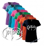 OBITUARY - Logo - farebné dámske tričko
