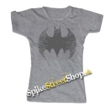 BATMAN - Cracked Emblem - šedé dámske tričko
