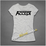 ACCEPT - Logo - šedé dámske tričko