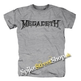 MEGADETH - Logo - sivé pánske tričko
