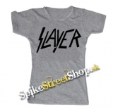 SLAYER - Logo - šedé dámske tričko