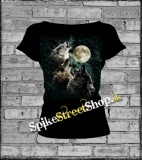 WOLF COLLECTION - Vlci vyjúci na mesiac - dámske tričko