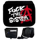 FUCK THE SYSTEM - taška na rameno