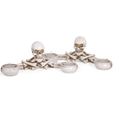 GOTHIC COLLECTION - Skeleton Double Candle Holders - svietnik