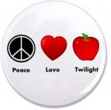 PEACE - LOVE - TWILIGHT - odznak