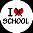 I HATE SCHOOL - Motive 1 - okrúhla podložka pod pohár