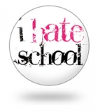 I HATE SCHOOL - Motive 4 - okrúhla podložka pod pohár