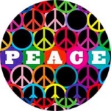 PEACE - Multicolour - okrúhla podložka pod pohár