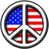 PEACE - America - Motive 2 - okrúhla podložka pod pohár