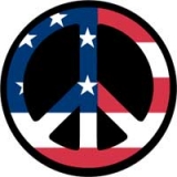 PEACE - America - Motive 1 - okrúhla podložka pod pohár