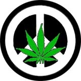 PEACE - Marihuana - okrúhla podložka pod pohár