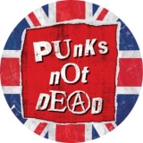 PUNKS NOT DEAD - UK Zástava - okrúhla podložka pod pohár