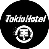 TOKIO HOTEL - Čierny - okrúhla podložka pod pohár