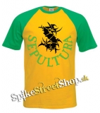 SEPULTURA - Brasil - žltozelené pánske tričko