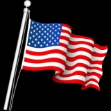 USA FLAG - Americká vlajka - štvorcová podložka pod pohár