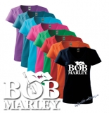 BOB MARLEY - Logo & Flag - farebné dámske tričko