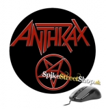 Podložka pod myš ANTHRAX - Red Pentagram - okrúhla