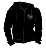 FOO FIGHTERS - Gold Logo - čierna pánska mikina na zips