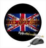 Podložka pod myš DEF LEPPARD - UK Flag - okrúhla