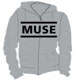 MUSE - Logo - sivá pánska mikina na zips