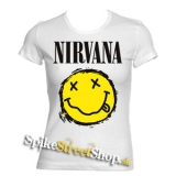 NIRVANA - Yellow Black Smile - biele dámske tričko
