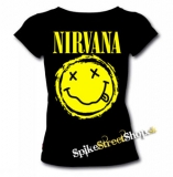 NIRVANA - Grunge Smile - čierne dámske tričko