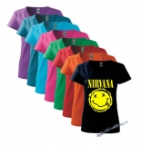 NIRVANA - Grunge Smile - farebné dámske tričko
