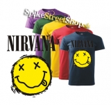 NIRVANA - Yellow Black Smile - farebné pánske tričko