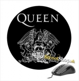 Podložka pod myš QUEEN - Logo - okrúhla