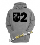 U2 - Logo - šedá pánska mikina